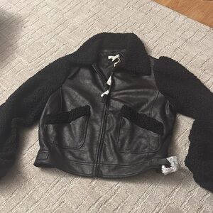 MAX STUDIO BLACK LEATHER JACKET